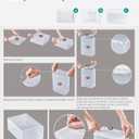 SONGMICS Shoe Boxes, Pack of 12 Shoe Storage Organizers, Stackable Clear Plastic Boxes for Closet, Sneakers, 13.1 x 9.1 x 5.6 Inches, Transparent and White ULSP12SWT