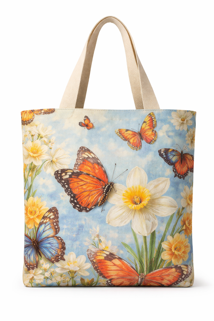 Butterfly Canvas Bag 14 x 16 inches