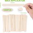 1200 Pieces Large Wooden Wax Sticks, 6-Inch Wood Waxing Sticks Wax Spatulas Applicator, Wood Craft Sticks for Body Hair Removal, Tongue Depressors, Popsicle Sticks