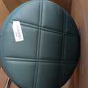 KKTONER Fashion Nine-Grid Salon Stool with Wheels 4.3-inch Thick Cushion Height Adjustable Swivel Stool Chair Smooth Gliding for Tattoo Facial Massage Spa (Vintage Green)