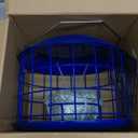 Kingsyard Bluebird Feeders for Outdoors Hanging, All Metal, Cage Mealworm Bird Feeder with Tray, Squirrel Proof & Weatherproof, Easy to Refill & Clean (Blue)