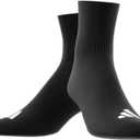 adidas mens Half Crew Solid Socks (12.5-15, Black)
