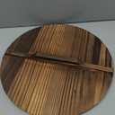 ZhenSanHuan Natural Wooden Wok lid/Cover Kitchen Tool, Pot Cover Lightweight Handcrafted Wooden Kitchen Accessory (34cm/13.4inch)