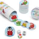 Roll & Match Montessori Game for Kids 3-6+ | STEM Dice & Tile Matching Toy for Preschool Learning | Shapes, Colors, Animals, Logic & Memory | Educational Family Board Game for Boys & Girls