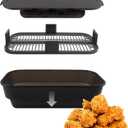 COOK WITH COLOR Collapsible Batter Bowl - Mess Free Breading Shaker Container - Great for Fried Fish, Fried Chicken, Onion Rings, Wings & More, Black