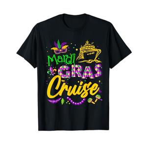 Mardi Gras Cruise Squad 2024 Matching Group Family Vacation T-Shirt, 2XL