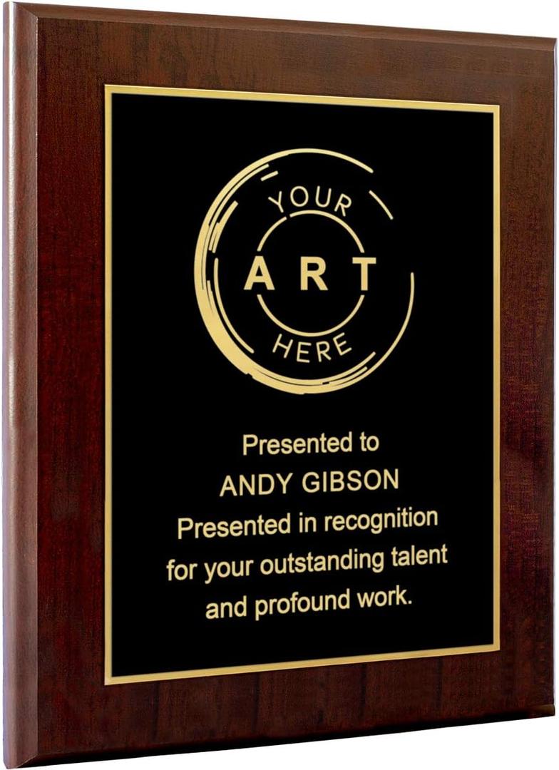 Personalized Engraved Plaques and Awards. Great for Retirement, Thank You, Military Recognition, Special Achievements, Memorials, Sports, School, and Corporate Awards, size: 10.5" x 13"