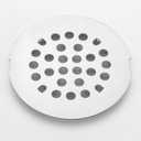 Snap-in Shower Drain Cover 4-1/4 inch Shower Strainer Grid Round (1, Chrome)