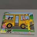 Melissa & Doug The Wheels on The Bus Song Puzzle – 8Piece Wooden Peg Puzzle with LightActivated Sounds, Music Learning Toy for Toddlers and Preschoolers Ages 2+