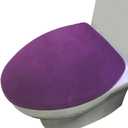 Madeals Microfiber Toilet Lid Cover Soft and Absorbent, Comfortable Bathroom Toilet Lid Cover Seat Fits Most Size Toilet Lids for Purple