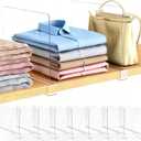 8 Pack Closet Shelf Dividers Organizer Purse Clothes Organization Acrylic Clear Tall Divider Separators for Wood Wire Thick Shelves Kitchen Office Bookshelf Storage Handbags Bag Sweater