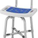 Shower Chair for Seniros Elderly Handicap Disabled Bariatric Adults or Women with Back, Bench Seat for Inside Shower stall and Bathroom Bath Tub Seats Adjustable Small Stool Heavy Duty 500 lbs Chairs