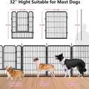Dog Playpen 32 inch 10 Panels Portable Pet Fence Outdoor for Yard Indoor Dog Pen for Medium/Small Animals, Large Pet Puppy Playpen Heavy Duty Pet Fence for RV Camping, Yard