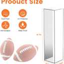 Acrylic Football End Zone Pylon Display Case With Mirrored Football Pylons Display Box For Football Marker Pole Use, 4.92" X 4.92" X 18.7"