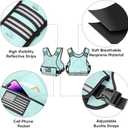 APEXUP Adjustable Weighted Vest, 20-32lb Vest with 6 Ironsand Weights and Large Pocket, Weight Vest for Men Women Strength Training, Running, Walking