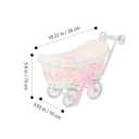 Cabilock Imitation Rattan Woven Baby Carriage Candy Holder 3-Piece Set Lightweight Stroller Shape Basket for Baby Shower Wedding Party Favor Decoration 9.64X4.92X5.90 Inch