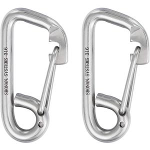 SHONAN Marine Boat Hooks, Stainless Steel Carabiner Heavy Duty Snap Hook, Rope Clips for Jet Ski, Kayak and Boat Dock Lines