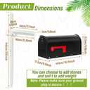 Colingmill Mailbox and Post Combo, White Wooden Mailbox Post for Outdoor Home Yard Classic Style