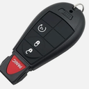 Replacement Key Fob Cover Case fit for 2013-2018 Dodge Ram 1500 2500 3500 Keyless Entry Remote Key Fob Shell GQ4-53T(2Pack)