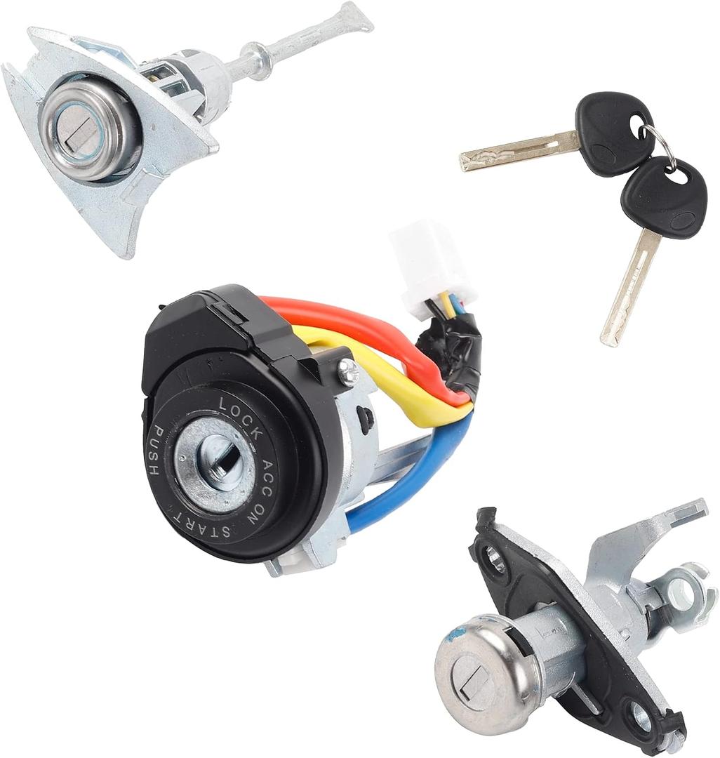 Dasbecan Ignition Switch Door Lock Cylinder with 2 Keys Compatible with Hyundai Sonata 2009-2014 Replaces# 81970-3SA00 81250-3SA00 (6Pins)