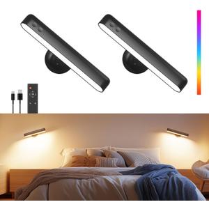 Rechargeable Battery Operated Wall Sconces 7500mAh, Wall Lights for Bedroom