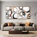 Framed Wall decor for Living Room Brown Abstract Canvas Wall Art - Kitchen & office Wall Art Prints Modern artwork, Wood Frames Decor, Bedroom Decorations 24×48