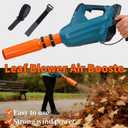 Leaf Blower Air Booster, Air Flow Booster for Blower, Universal Blower Nozzle Accessories, Dual Flow Power Can Improve Cleaning Speed, Used for Courtyard, Lawn, Garden, and Lane Cleaning. (Orange)