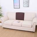 hyha Waterproof Couch Cushion Covers for Pets, Non Slip Sofa Cover for Dogs Washable, Soft Thick Stretch Jacquard Fabric, Sofa Slipcovers with Elastic Bottom (1 Piece for Backrest M, Chocolate)