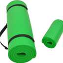 Fitvids All Purpose 1/2-Inch Extra Thick High Density Anti-Tear Exercise Yoga Mat and Knee Pad with Carrying Strap, Multiple Colors (Green)