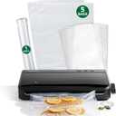 FoodSaver Vacuum Sealer Machine, Automatic Bag Detection, Sous Vide Friendly, with sealer bags, roll, handheld vacuum sealer, black