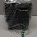 Black Plastic Storage Baskets - Pack of 8 with Labels Stackable Durable Storage Bins, Storage Containers for Organizing Desktops, Closets, Playrooms, Classrooms, Offices