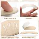 ramede 9 Pairs Heel Cushion Pads Keep Upper Curves Foot Strap Cushions Self-Adhesive Cushion Inserts Prevent Heel Protectors to Prevent Pain Slip and Blister (Light Skin Tone)