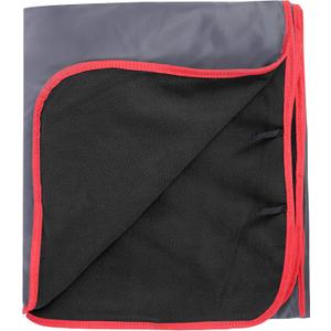 REDCAMP Large Waterproof Stadium Blanket for Cold Weather, Soft Warm Fleece Camping Blanket Windproof for Outdoor Sports, Blue/Red (Outer Grey/Inner Black)
