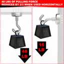 Strong Neodymium Magnetic Hooks, Rare Earth Magnetic Hooks Heavy Duty, Hooks for Hanging, Key Holder, Tool Box, Refrigerator, Pack of 10