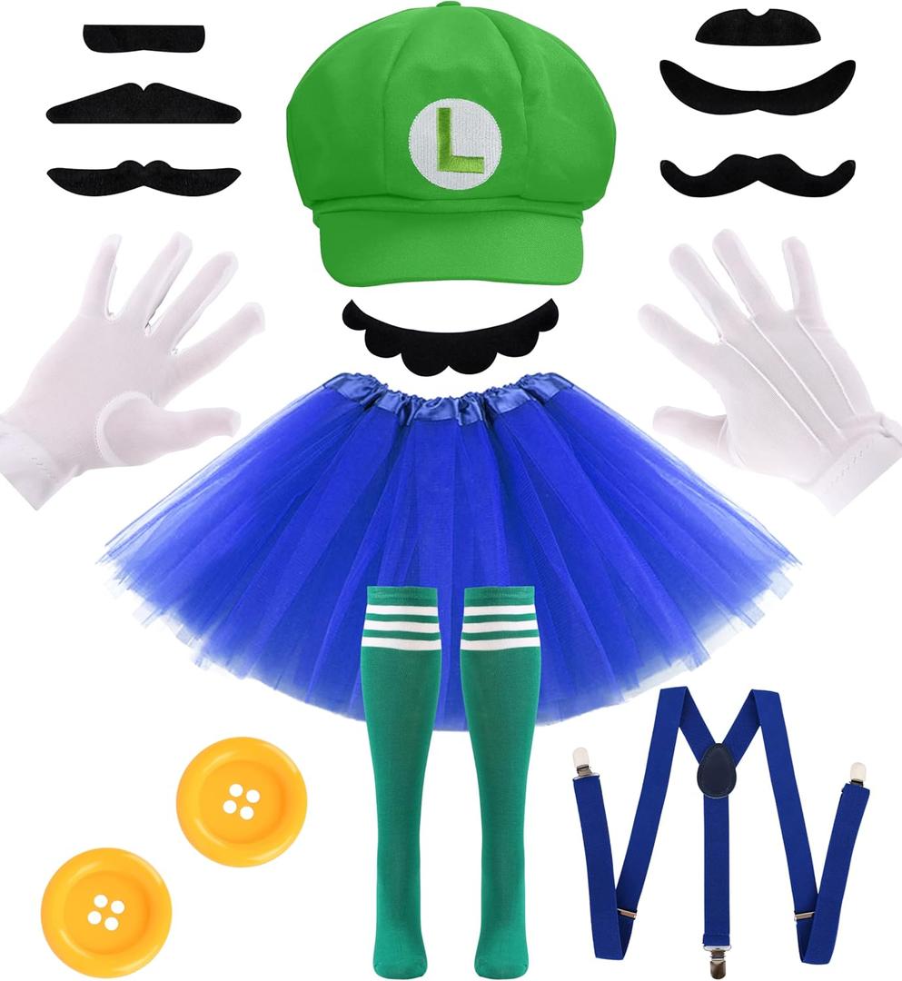 Halloween Costumes Accessories for Adults Women - Halloween Costume 2025 Cosplay Party Set for Teen Girls (Green)