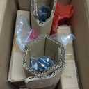 Boncoo Crystal Table Lamp Set of 2 Touch Control, Crystal Lamps with USB Ports Elegant Shade Bedside Lamp Silver, Dimmable Touch Table Lamp for Nightstand Bedroom Living Room, 4W LED Bulb Included