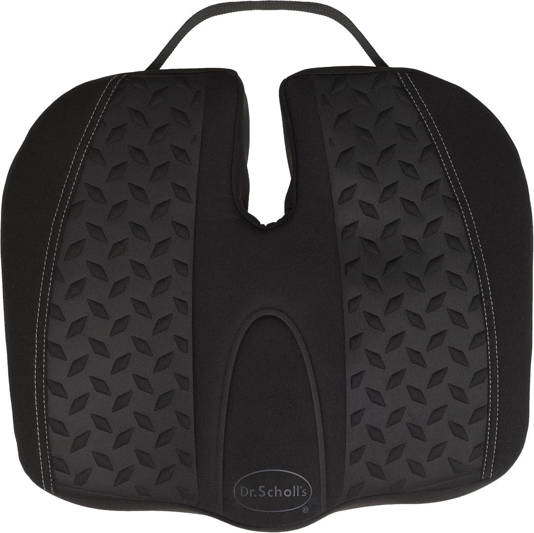 Dr. Scholl's Max Support Charcoal-Infused Posterior Seat Cushion, Memory Foam — Black