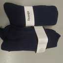 Women's Casual Cotton Crew Sock 3-Pack Basic Pure Color Soft Comfort Socks (Blue) Size 5-7