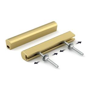 Peaha 10 Pack Gold Cabinet Pulls 3 inch Edge Pulls for Cabinets Desk Pull Gold Handle for Kitchen Cabinets 76mm Hole Centers