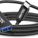 USB C to USB 3.1 Adapter (7.5ft)-5Gbps USB-C Male to USB-A Female OTG Adapter Cable Compatible with MacBook Pro/Air, iPhone 16 Pro Max/16 Plus/16e/15, Samsung Galaxy S25/S24/S23