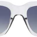 ZENOTTIC Rectangle Sunglasses for Men Women Polarized UV400 Protection Classic Trendy Driving Sun Glasses (C06 Crystal Light Grey Frame Grey Lens)