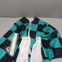 CR ROLECOS Tanjirou Zenitsu Giyuu Cosplay Costume Anime Cosplay Kimono Outfit (X-Large, Green)