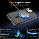 PinLiSheng Magnetic for iPhone 12 Mini Case [Metal Camera Frame&Buttons] [Mil-Grade Drop Protection] Shockproof Slim Translucent Matte Protective Phone Case, Black