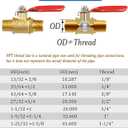 2PCS 1/4 Brass Ball Valve Shut Off Switch, 1/4 NPT Male x 1/4 NPT Male NPT Thread Pipe Fitting Air Compressor (Male 1/4 NPT - Male 1/4 NPT)