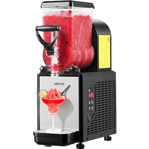 VEVOR Slushie Machine, 6L/1.6Gal Commercial Slushy Maker, Frozen Drink Maker with Self-Cleaning, Margarita Machine for Restaurants Bars Party for Slushie, Margaritas, Milkshake & More