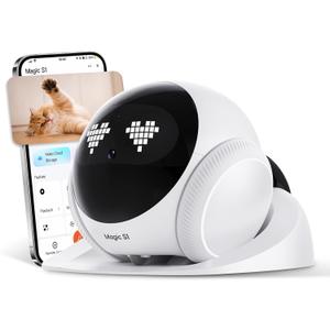 Orison Smart Mobile Pet Camera Robot, 1080P HD Indoor Pet Camera for Home, Auto Patrol & Auto Recharge, Night Vision, Two-Way Audio, App Control, Local Storage