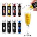 Edible Glitter for Drinks  Pandalab 8 Colors Luster Dust Set Food Grade Shimmer Powder for Cocktails for Cake Decorating, Fondant, Chocolate & Donuts, 5g/Bottle
