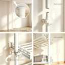 Adjustable Storage Rack, No Drilling Floor Standing Closet Organizer, White