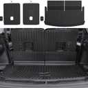 Cargo Mat for 2021-2025 2026 Jeep Grand Cherokee L, All Weather TPE Rear Cargo Liner Trunk Mat with 3rd Row Seatback Cover for Jeep Grand Cherokee L Accessories