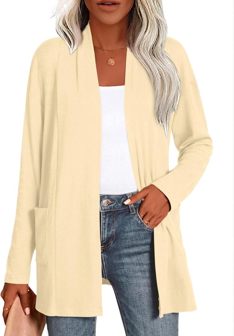 Anymiss Womens Long Sleeve Sweaters Cardigan Plus Size Jackets M-5XL (Large)